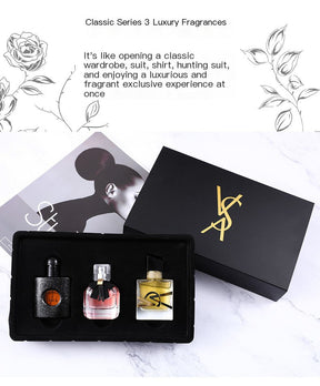 Kit Exclusivo com 3 Perfumes - Yves Saint Laurent Mon Paris, Flysmus Black Track e Flysmus Vsa Dopamine